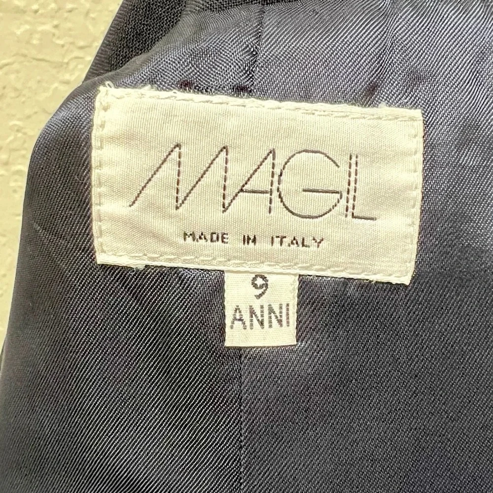 MAGIL Boys Navy Blue 100% Wool 2-Piece Blazer and Vest Set Made‎ in Italy Size 9
